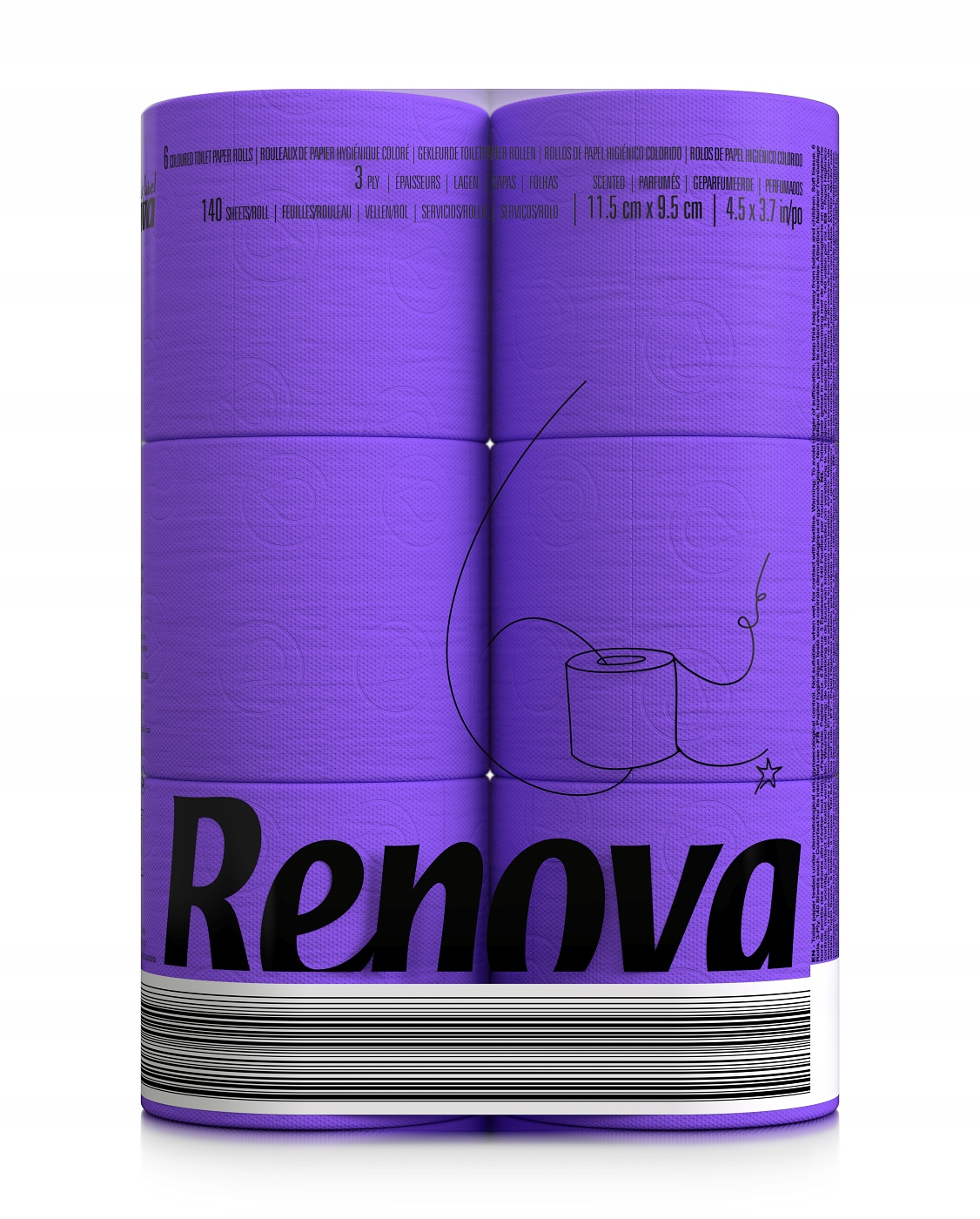 

Fioletowy papier toaletowy Renova 6szt