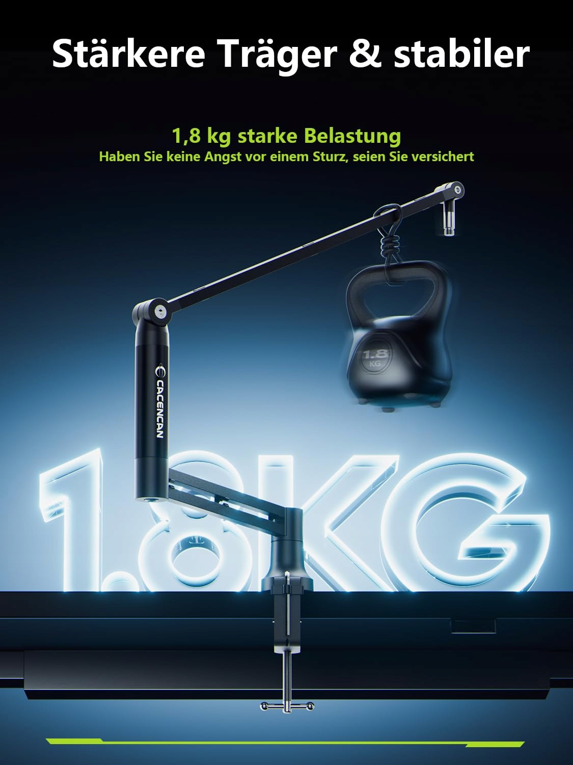 MIKROFONOWY BOOM ARM 360° Z UCHWYTEM DO STOŁU DO STREAMINGU I PODCASTÓW — miniatura 5