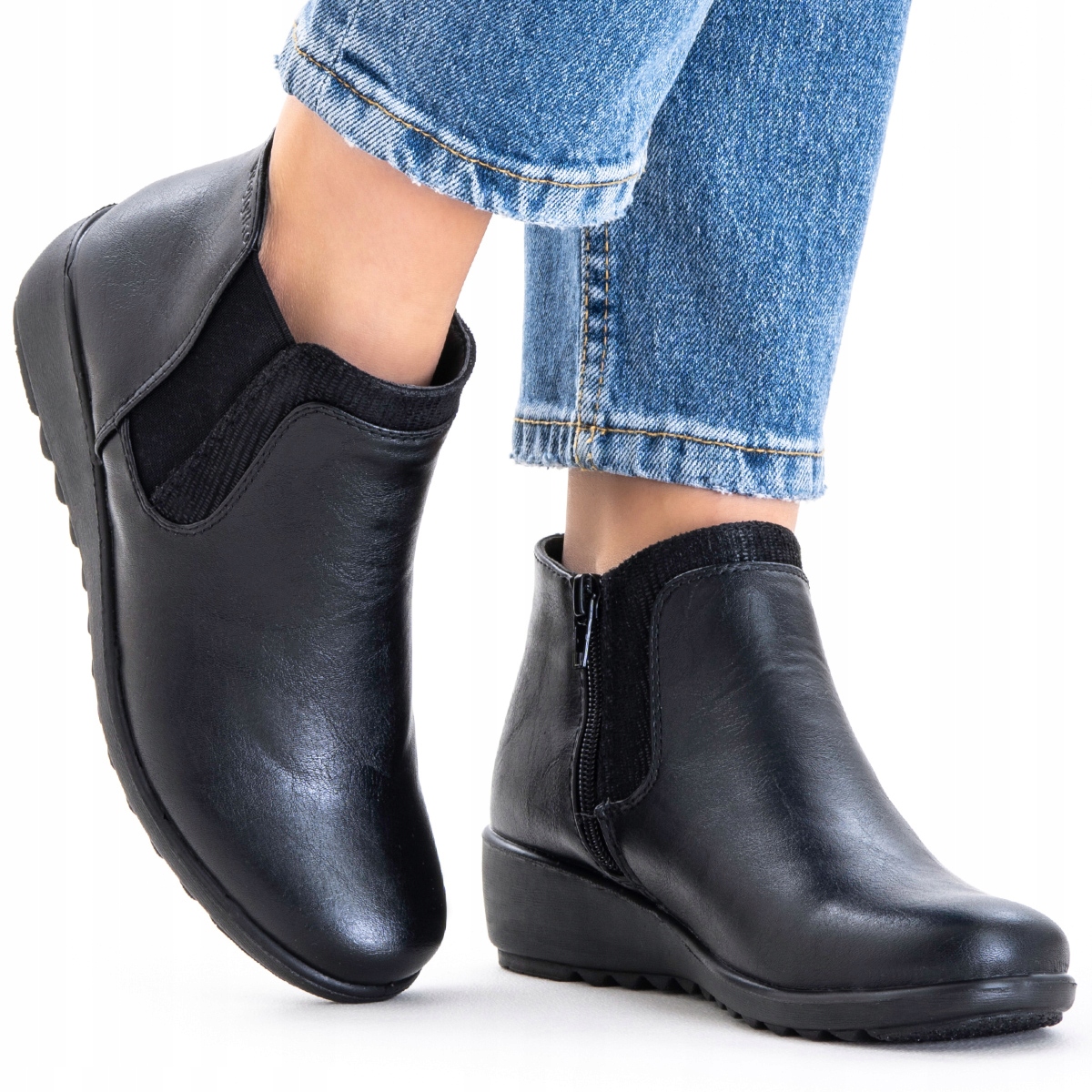 Kotníkové Boty zateplené zimní boty Suwak pohodlné Širší Wojtyłko 39