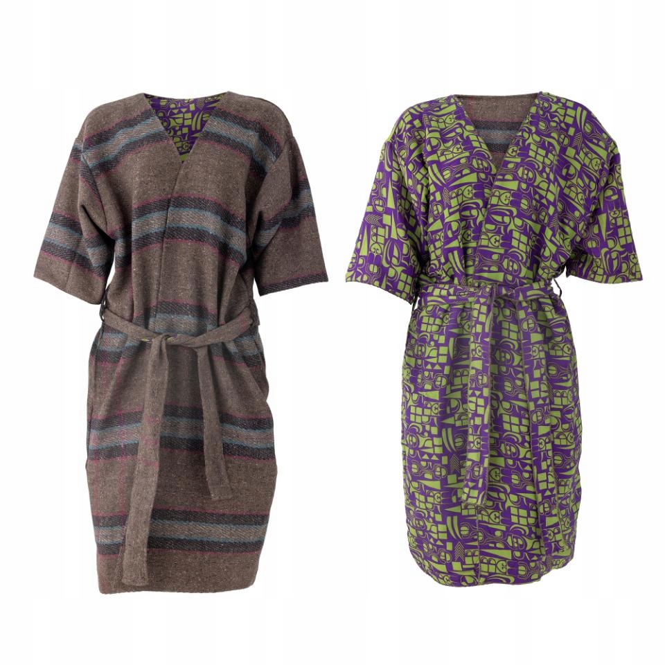 Bloomingville Rieti Kimono Dvoustranné Šedé