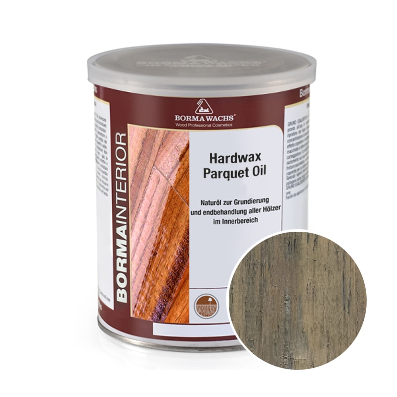 Tvrdý Vosk olejový vosk Borma Wachs 107 Šedý dub 1L