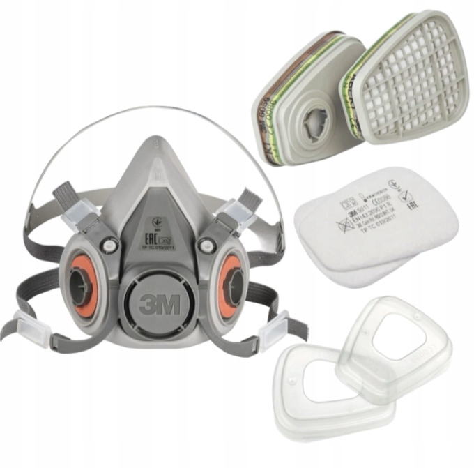 Maska lakiernicza 3M 6200 (M) półmaska+ Filtr 3M 6059 3M 5911 501