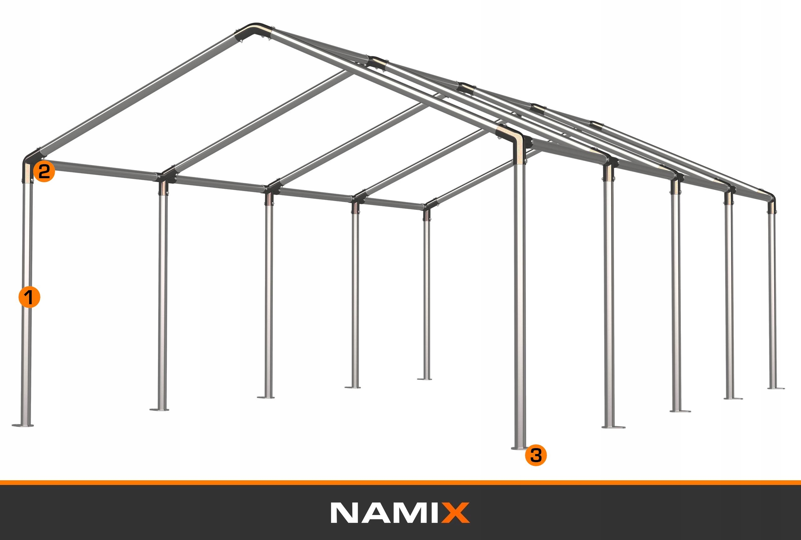 Namiot COMFORT 4x8 magazynowy RÓŻNE KOLORY Producent NAMIX