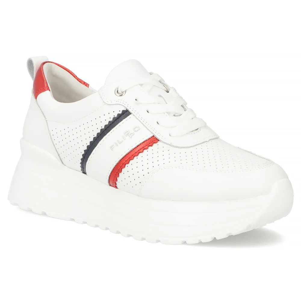 Buty sportowe damskie sneakersy skórzane Filippo na platformie r.36