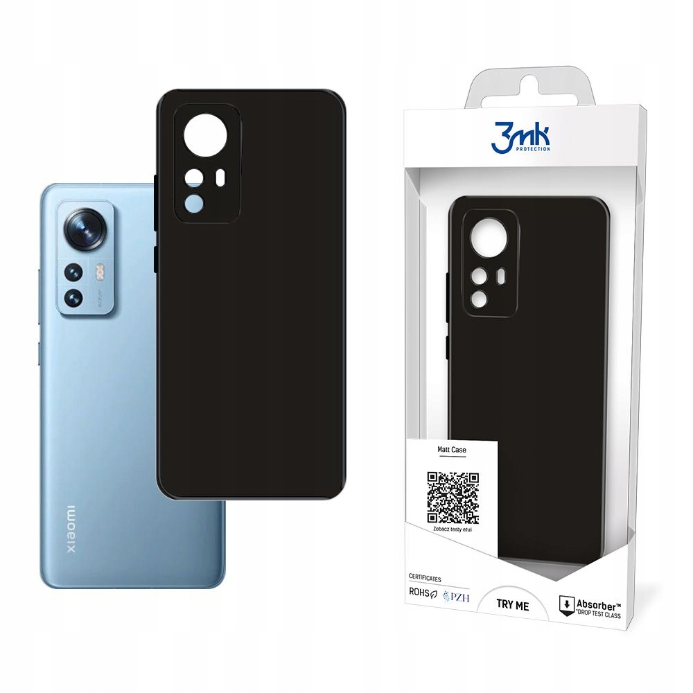 

Xiaomi 12/12X 3MK Matt Case Black