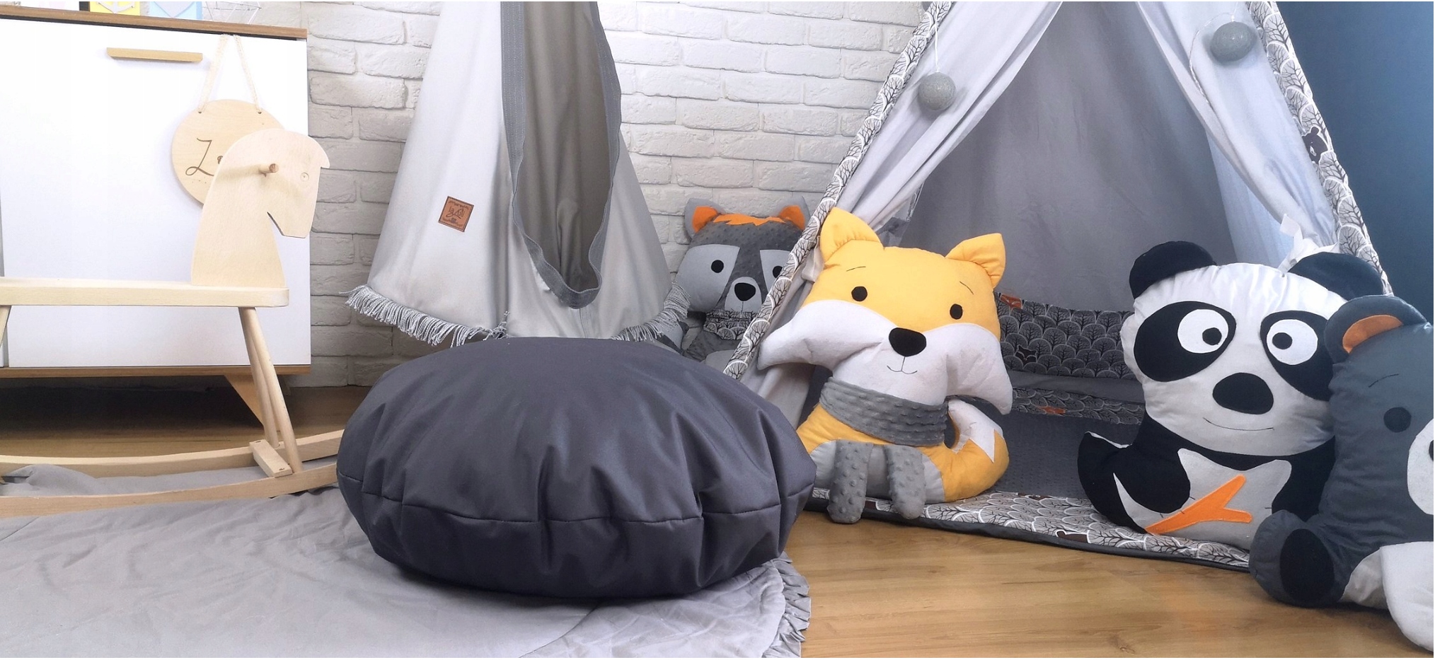 FOTEL WISZĄCY SZARY KOKON BOCIANIE GNIAZDO HUŚTAWKA PODUSZKA ZESTAW XXL Materiał inny