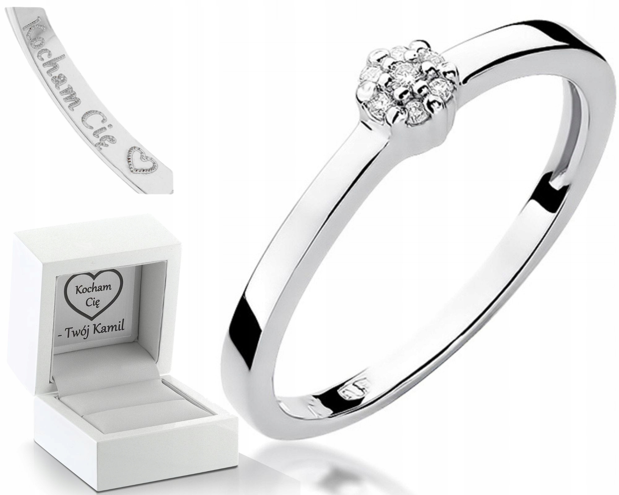 Prstýnek S Briliantem, Bílé Zlato, Gravírování, Bonus