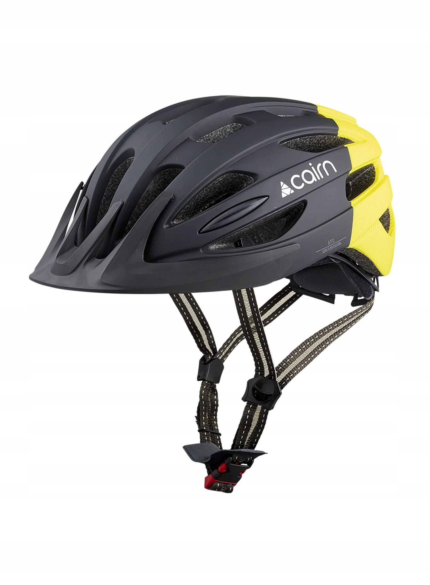 Cyklistická helma Cairn Fusion matná černá neonově žlutá 51-55 cm