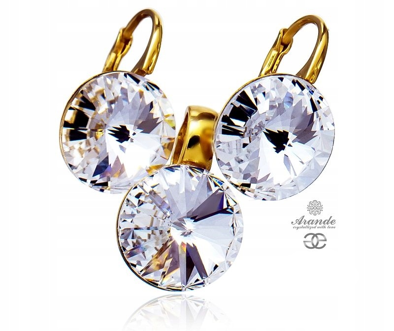 Krystaly Krásný komplet Paris Zlaté Stříbro Arande