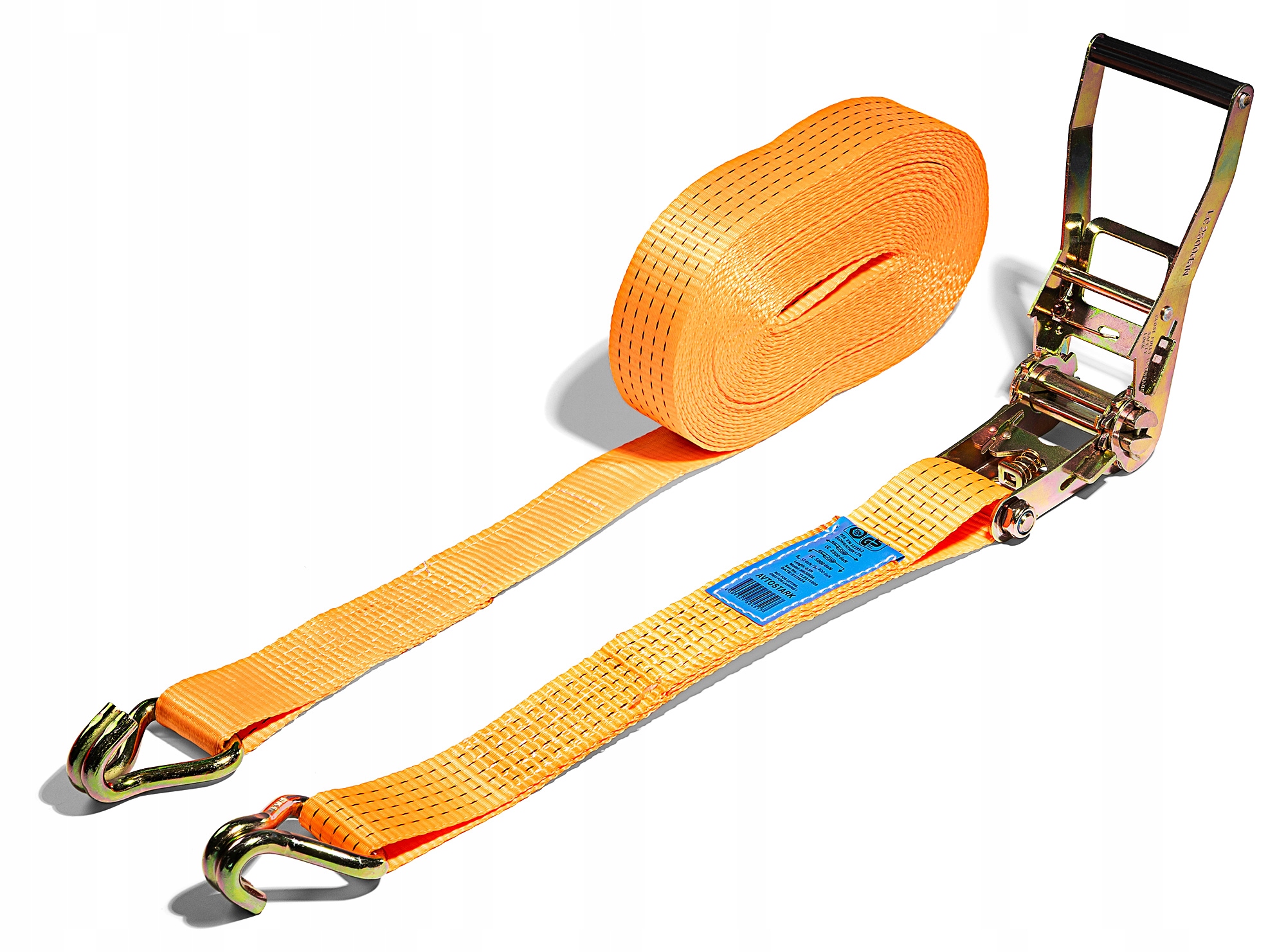 Pas transportowy z napinaczem 16m 5T Tuv Gs duże ładunki, do bel siana