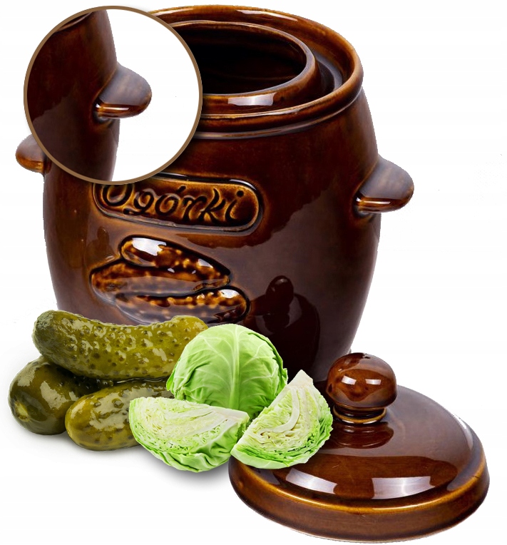 Hrnec Sud Kamenina Okurky Malý K Nakládání Okurek Zelí Keramika 3 L