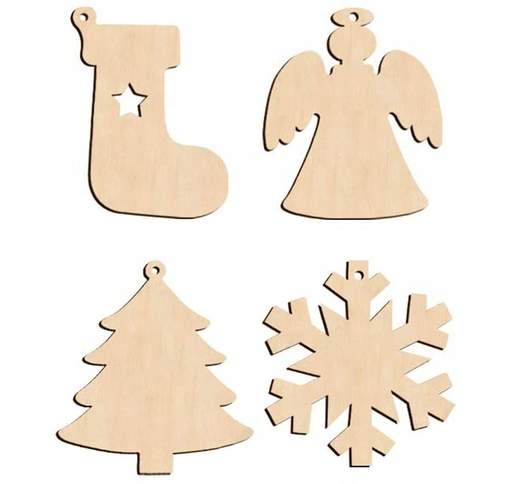 BOMBKI DO MALOWANIA DREWNIANE ZAWIESZKI ŚWIĄTECZNE FARBY DIY prezent dzieci Stan opakowania oryginalne