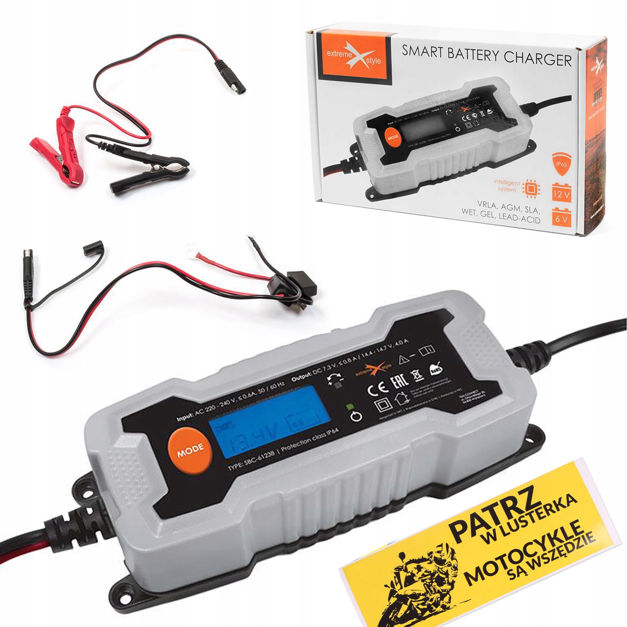 

Inteligenta ładowarka akumulatora eXtreme 6V/12V