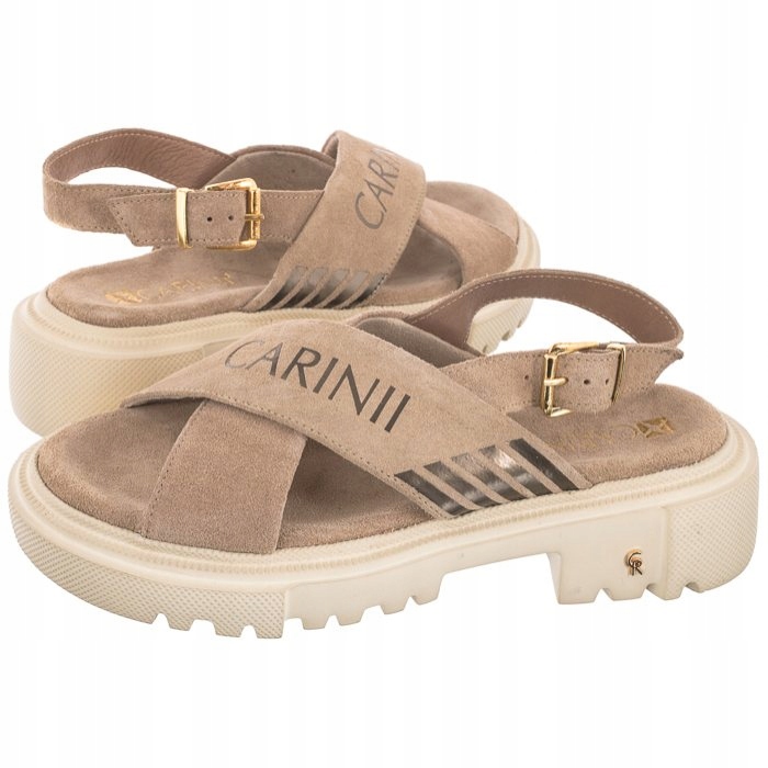 

Buty Damskie Sandały Carinii Beżowe B8119-O17
