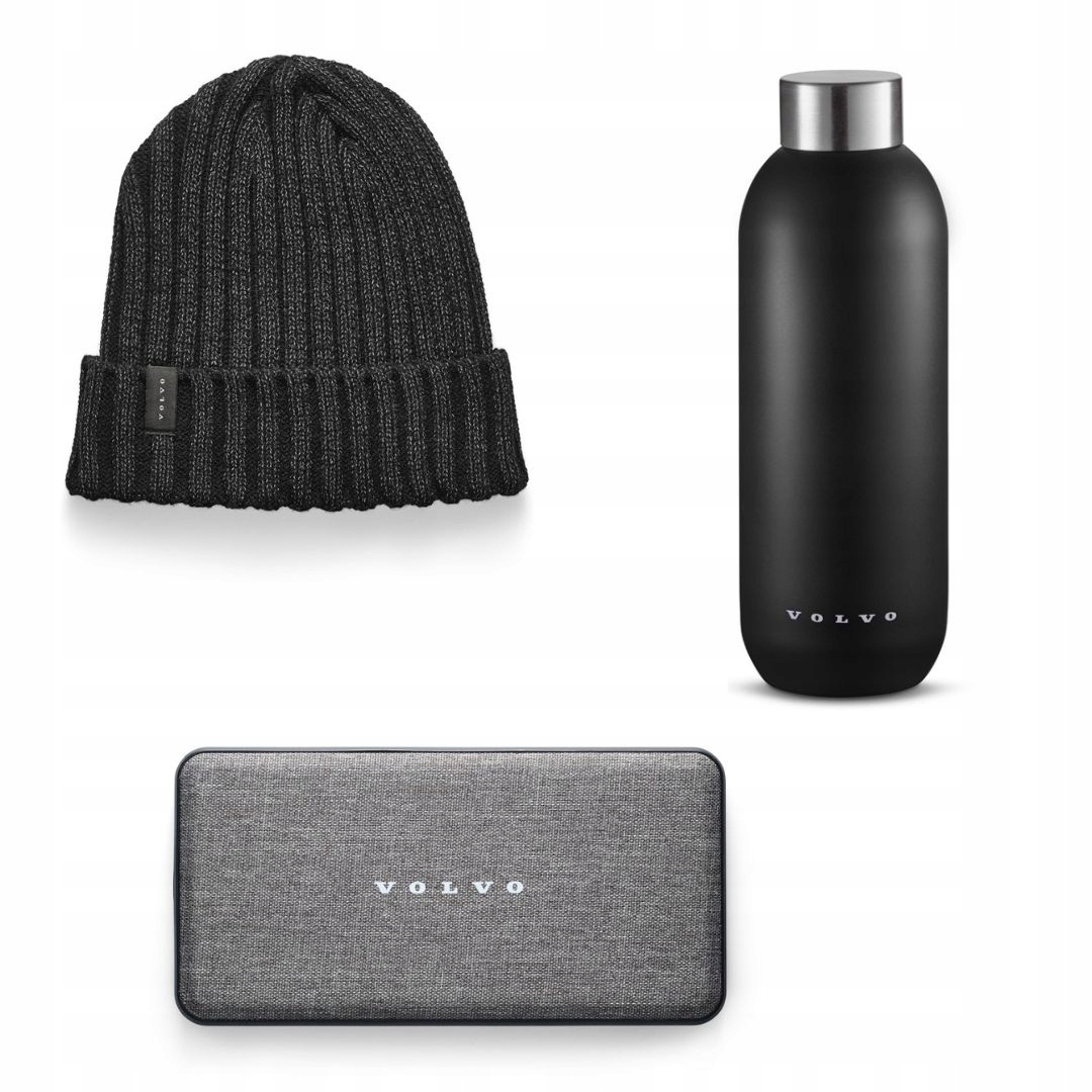 Volvo fľaša fľaša na pitie 600 ml čiapka powerbank darčeková sada Oe