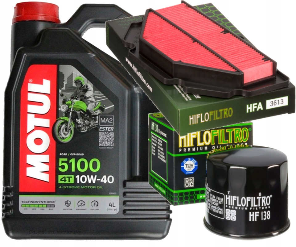 Zestaw Olej Motul 5100 10W40 4L Filtry Suzuki GSX-S750 GSX-S750 15-18