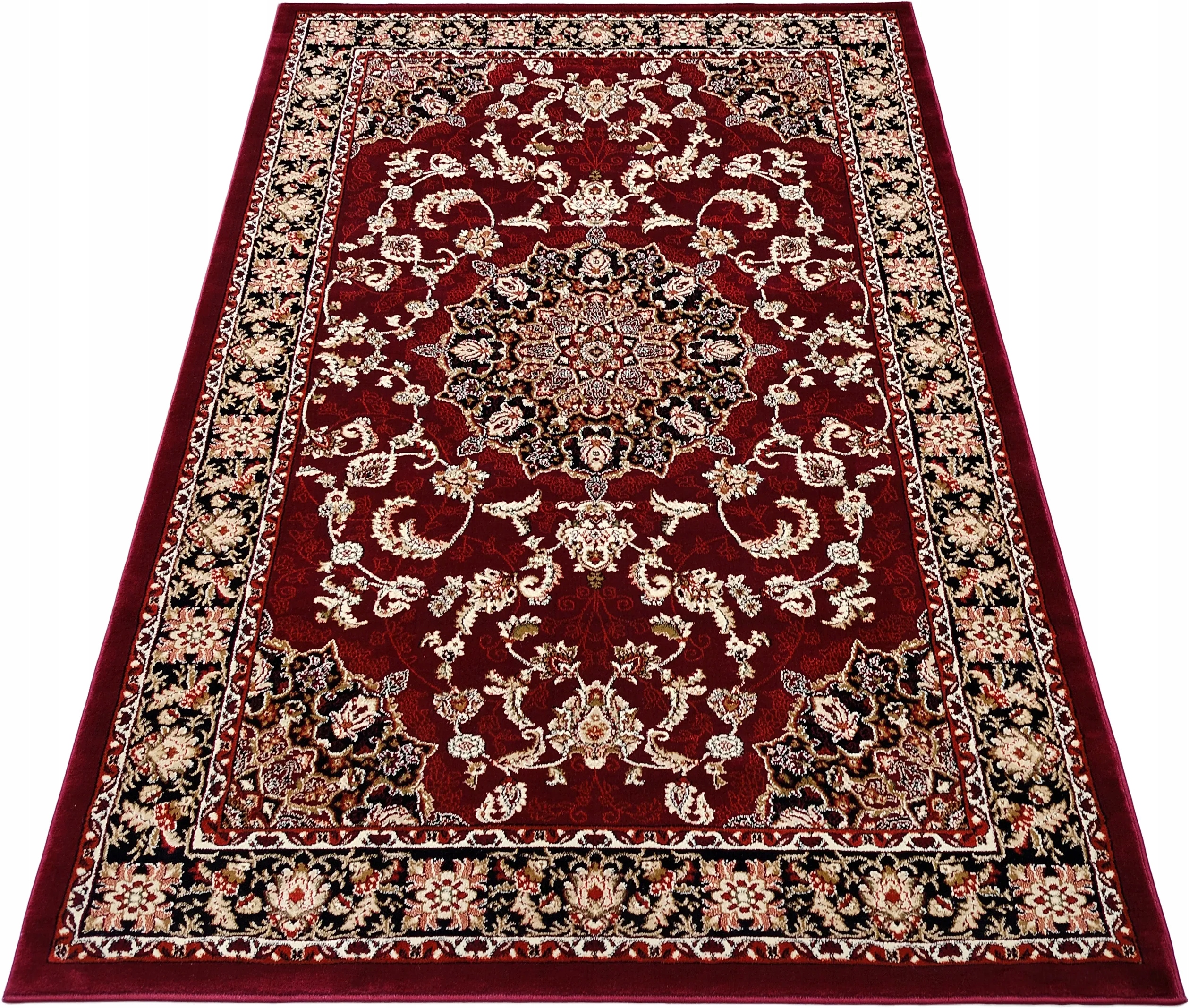 Koberec 100x200 Klasický Vínový Tkaný Do Obývacího Pokoje Hrubý Tradiční Bordó