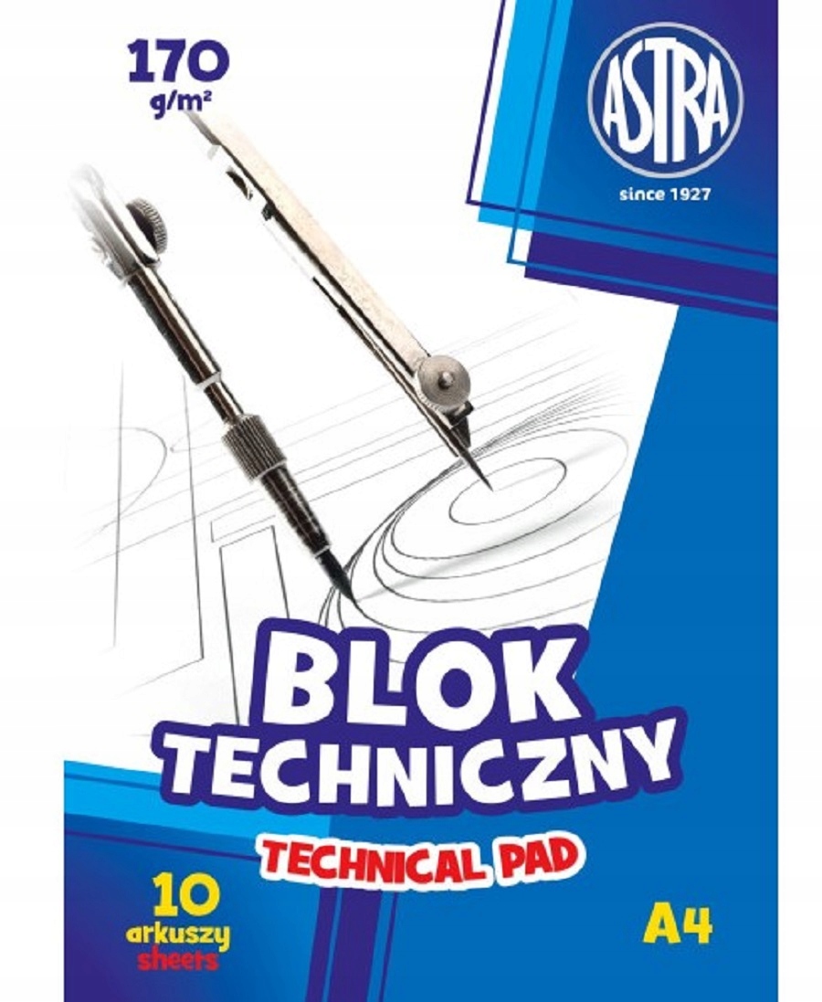 

Blok techniczny Astra A4 170g Biały 10 arkuszy