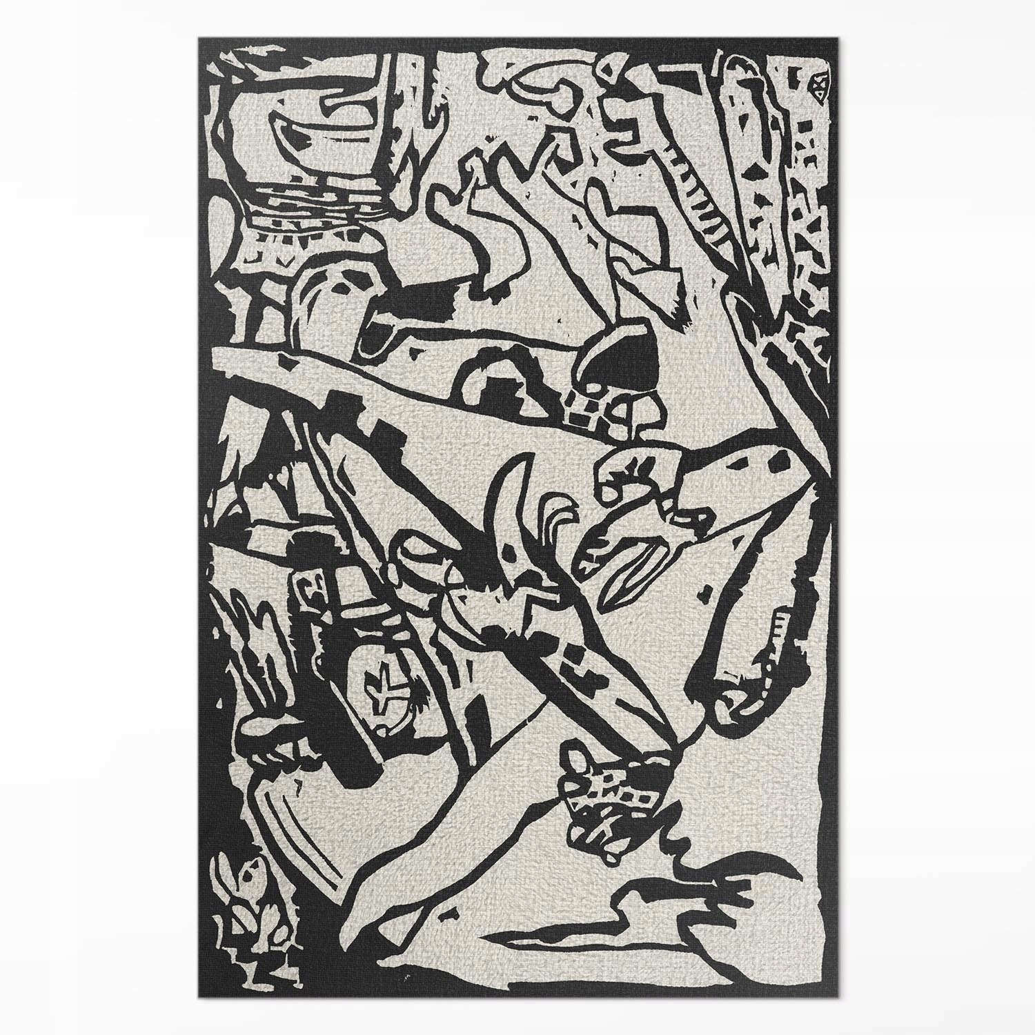 Vinylový koberec s potlačou Kompozícia Wassilyho Kandinského 120 x 180 cm