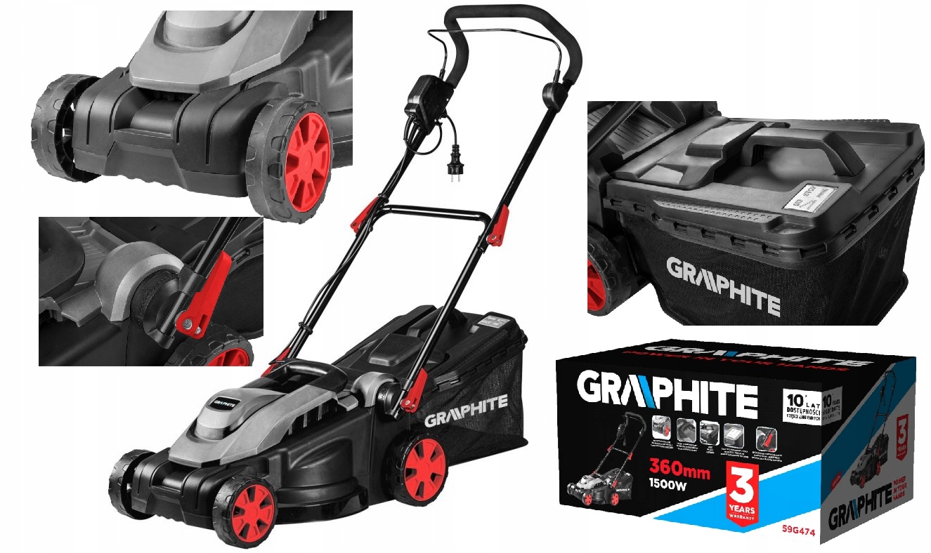 

Kosiarka elektryczna 1500W Graphite 59G474