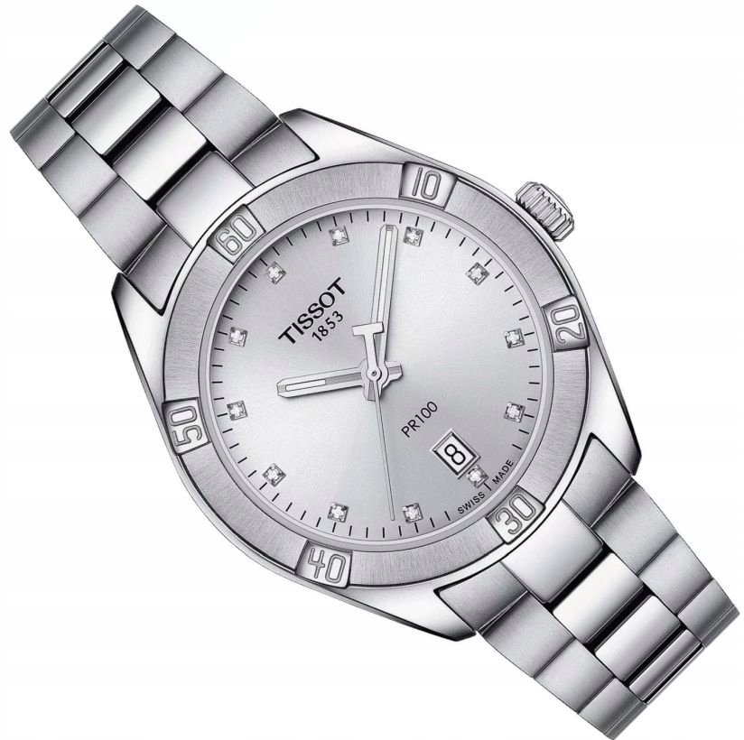 Elegantní Dámské Švýcarské Hodinky Tissot PR100 Chic S Diamanty Ø36 mm