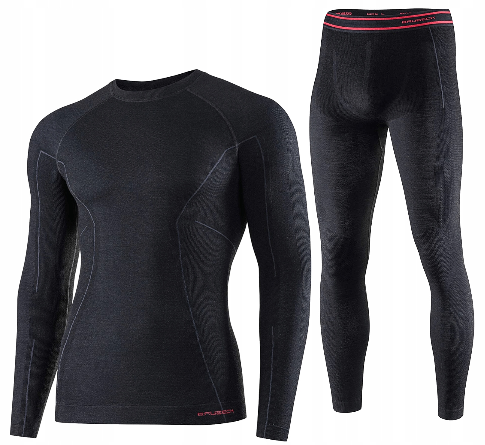 Termoaktivní Spodní Prádlo Brubeck Pánský Komplet Active Wool Merino Vlna XXL