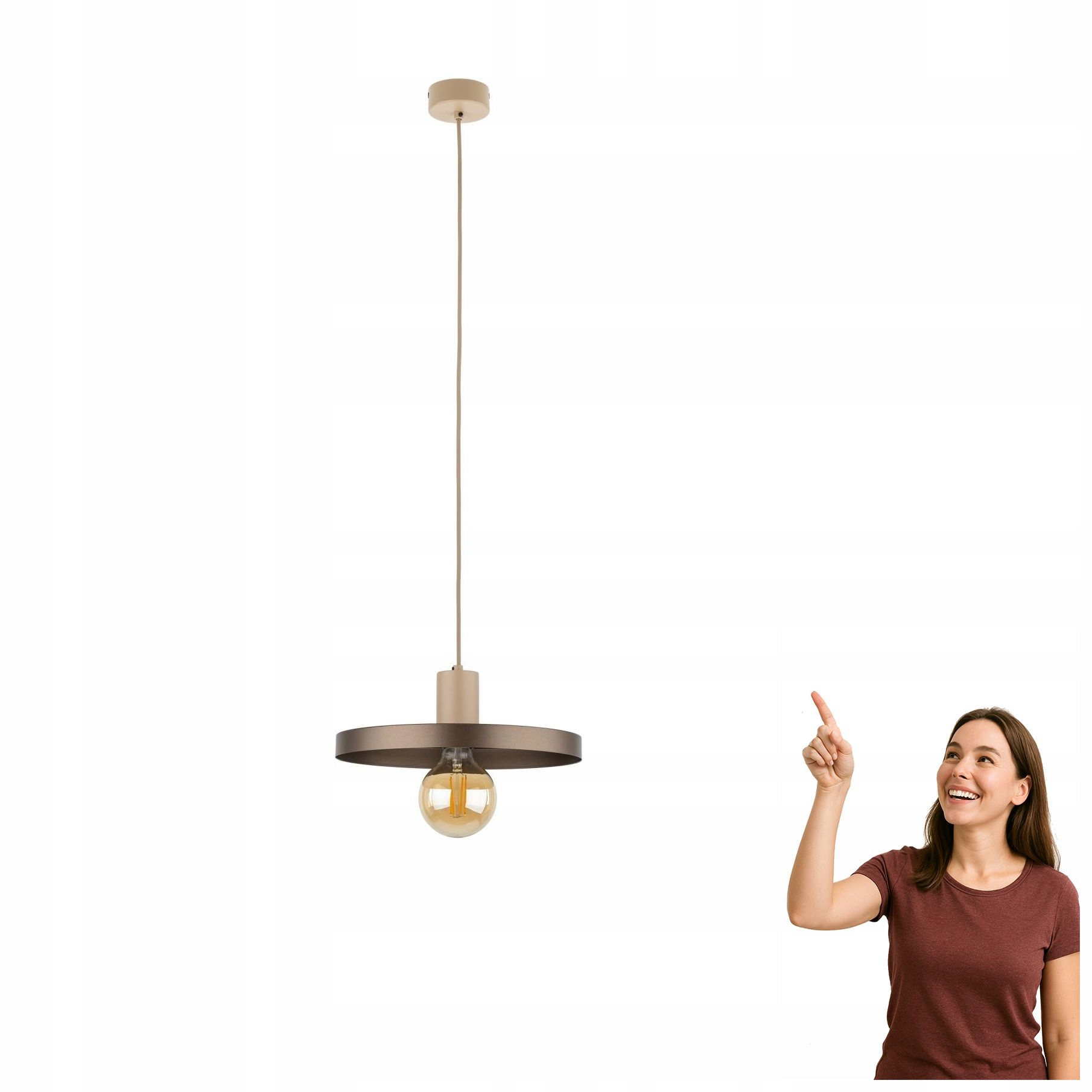Závěsná lampa Sila Sabia Brown 30 10757 Tk Lighting