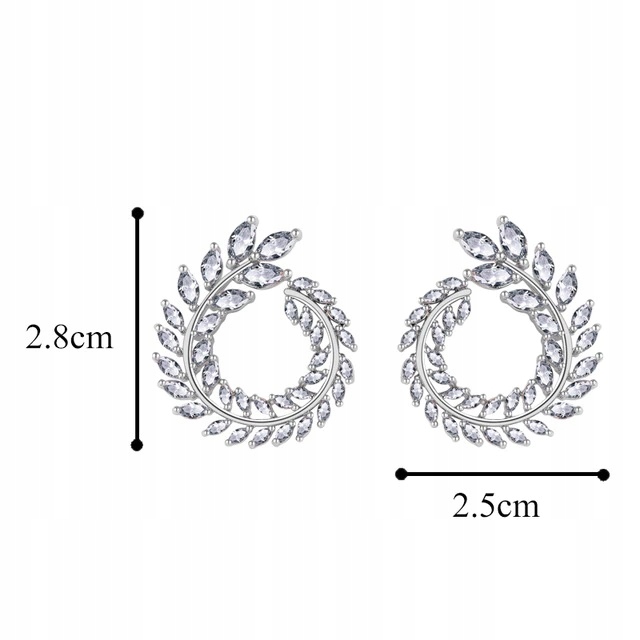 EKSKLUZYWNE KOLCZYKI, DIAMENTOWE CYRKONIE, PIĘKNE Marka Inna marka