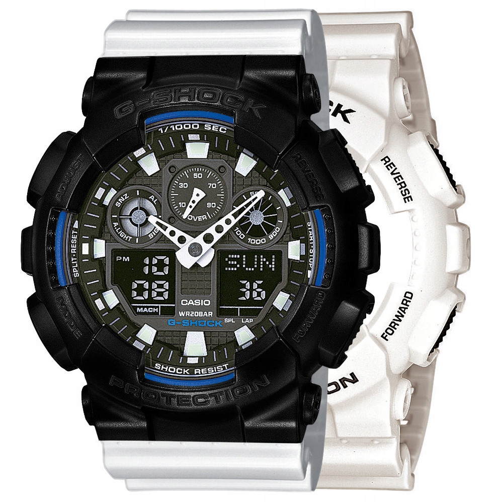 Sada G-shock GA-100B-7AER Černá Bílá