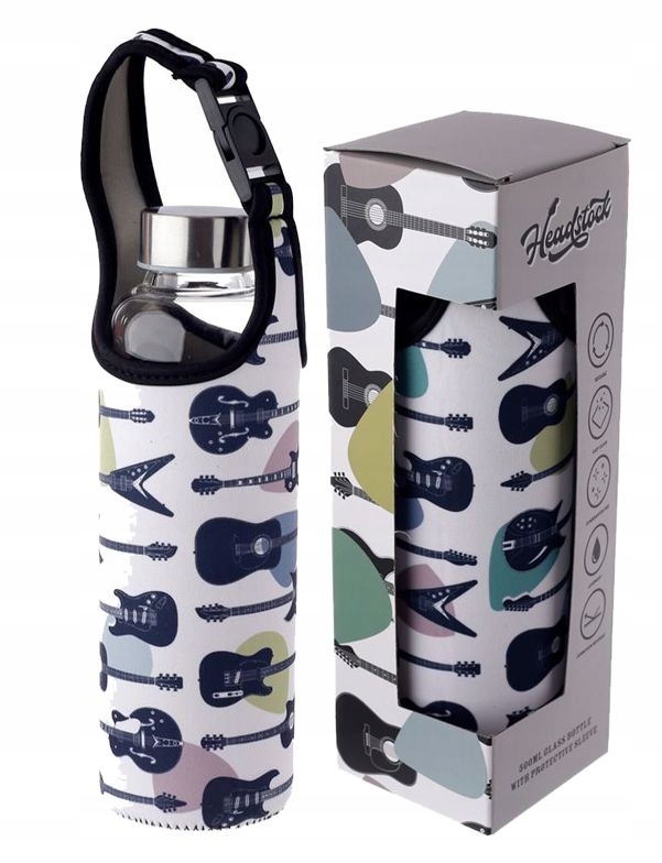 

Szklana Butelka Na Wodę Etui W Gitary Muzyka 500ML