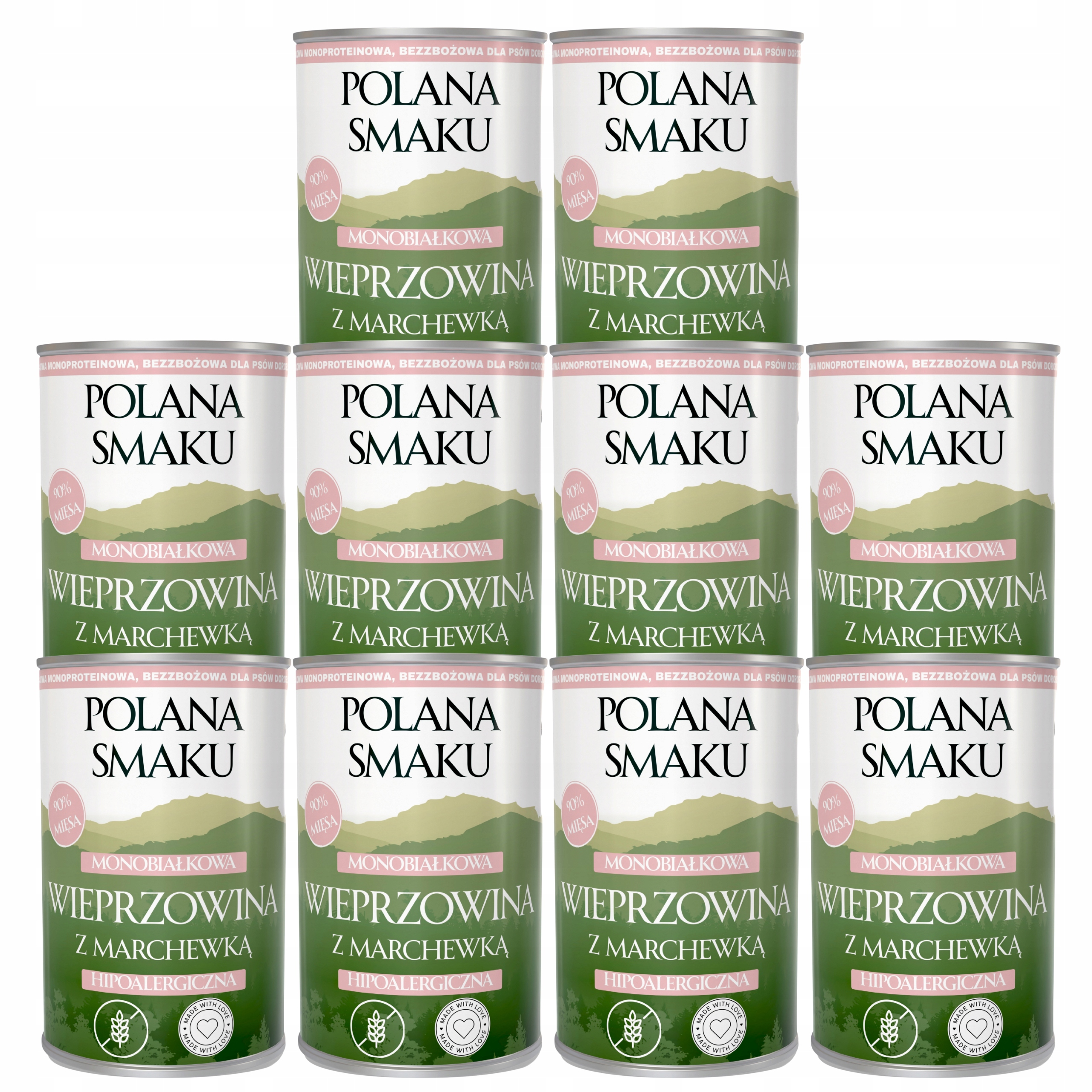 Levně Polana Smaku krmivo mokré pro psa vepřové maso mrkev 10 x 400 g Monoproteinové