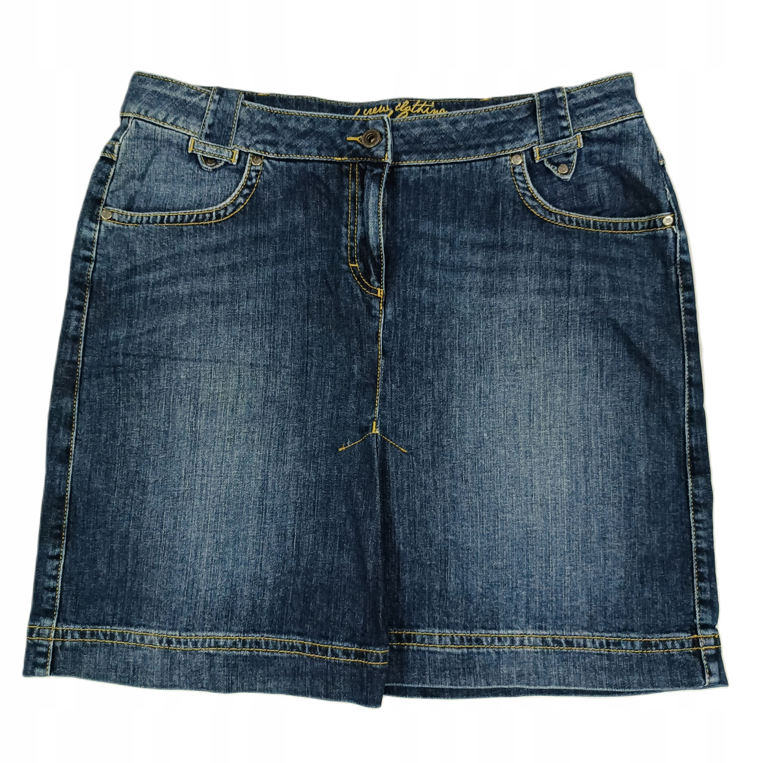 SPÓDNICA DAMSKA JEANSOWA MINI ROZM. 42__DENIM