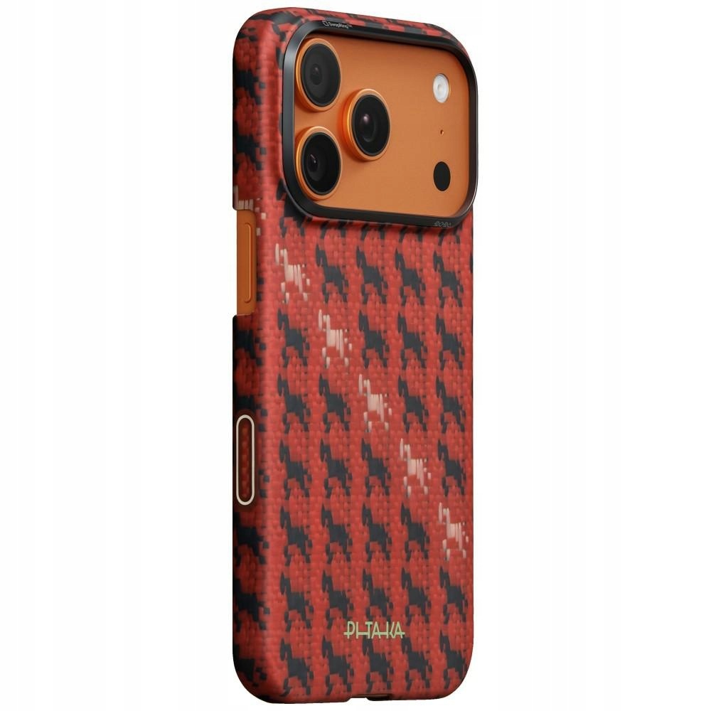Etui Pitaka Edge Case Happiness Rides In do iPhone 17 Pro Max cinnabar