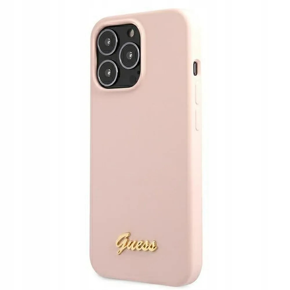 Etui Guess Silicone Script Gold Logo MagSafe na iPhone 13 Pro iPhone 13