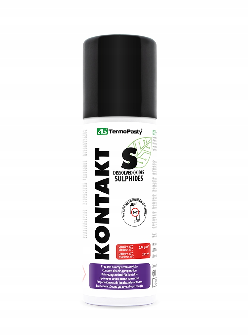 Kontakt S, środek czyszczący utlenione styki, 60 ml, Ag Termopasty, AG34