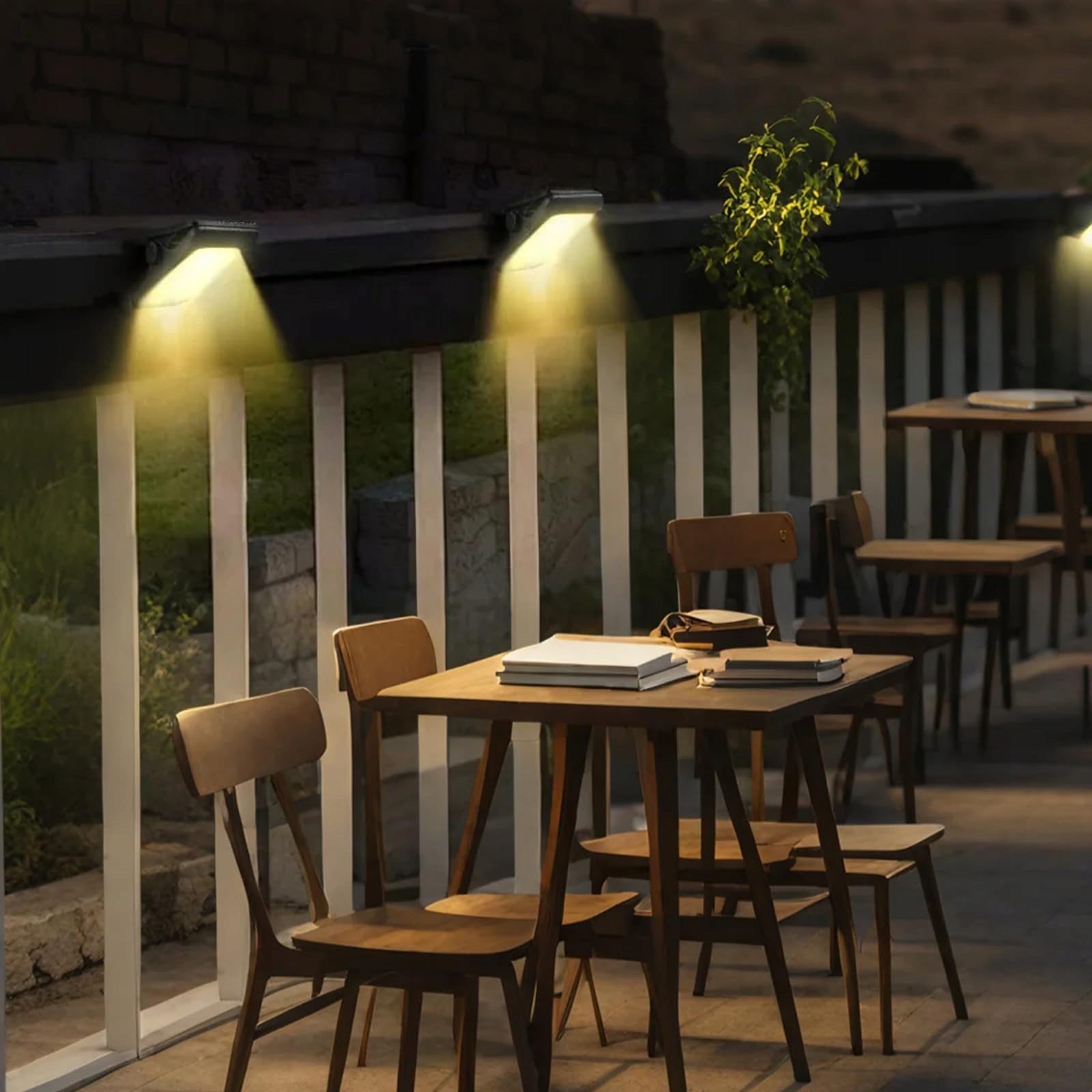 Zestaw 2 Lamp Solarnych Z Czujnikiem Ruchu Na Taras Ogród 1500mAh HQYNSS — miniatura 5