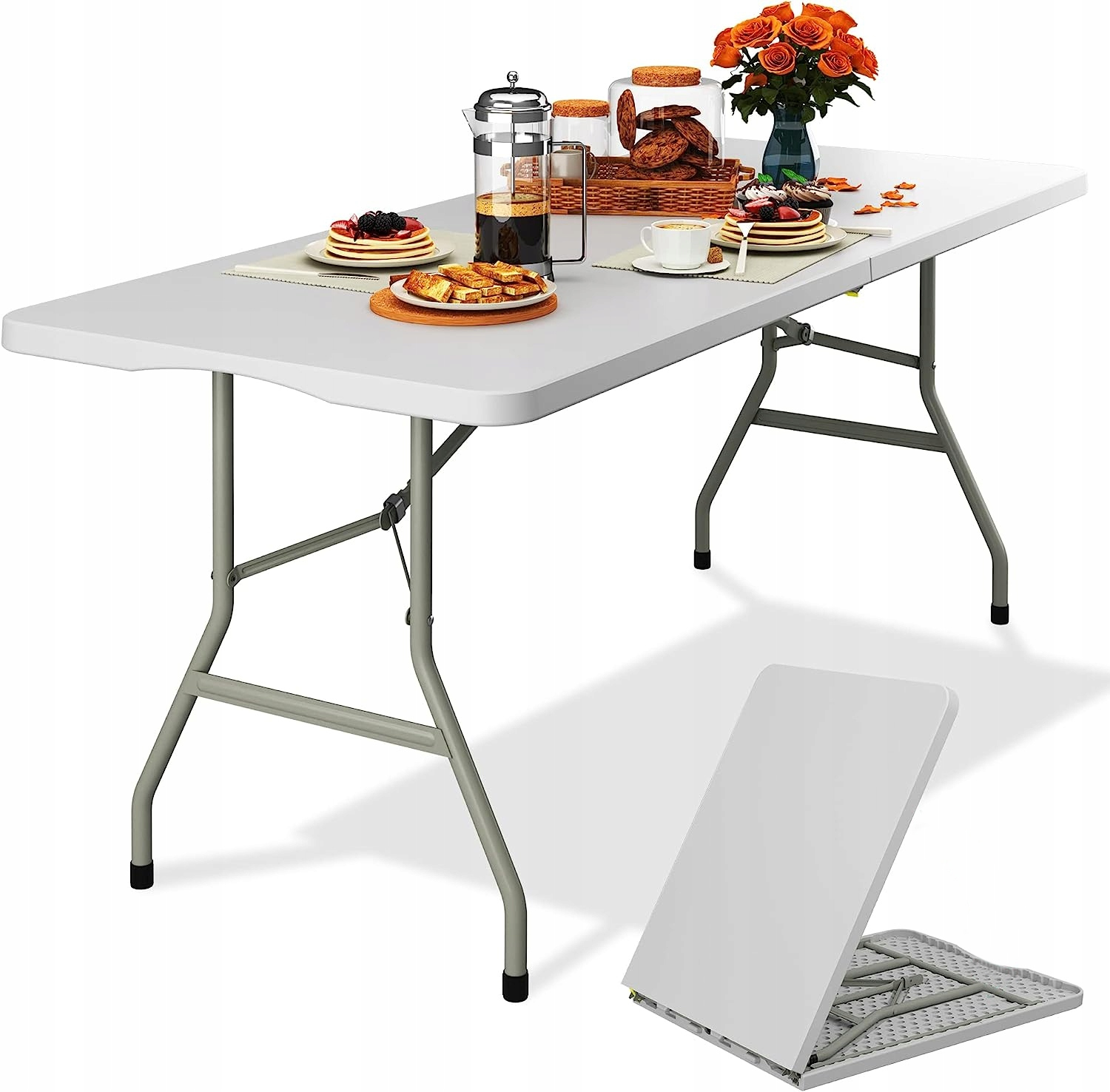 Stół Turystyczny Cateringowy Koktajlowy Składany Ogrodowy Bankietowy Waliza