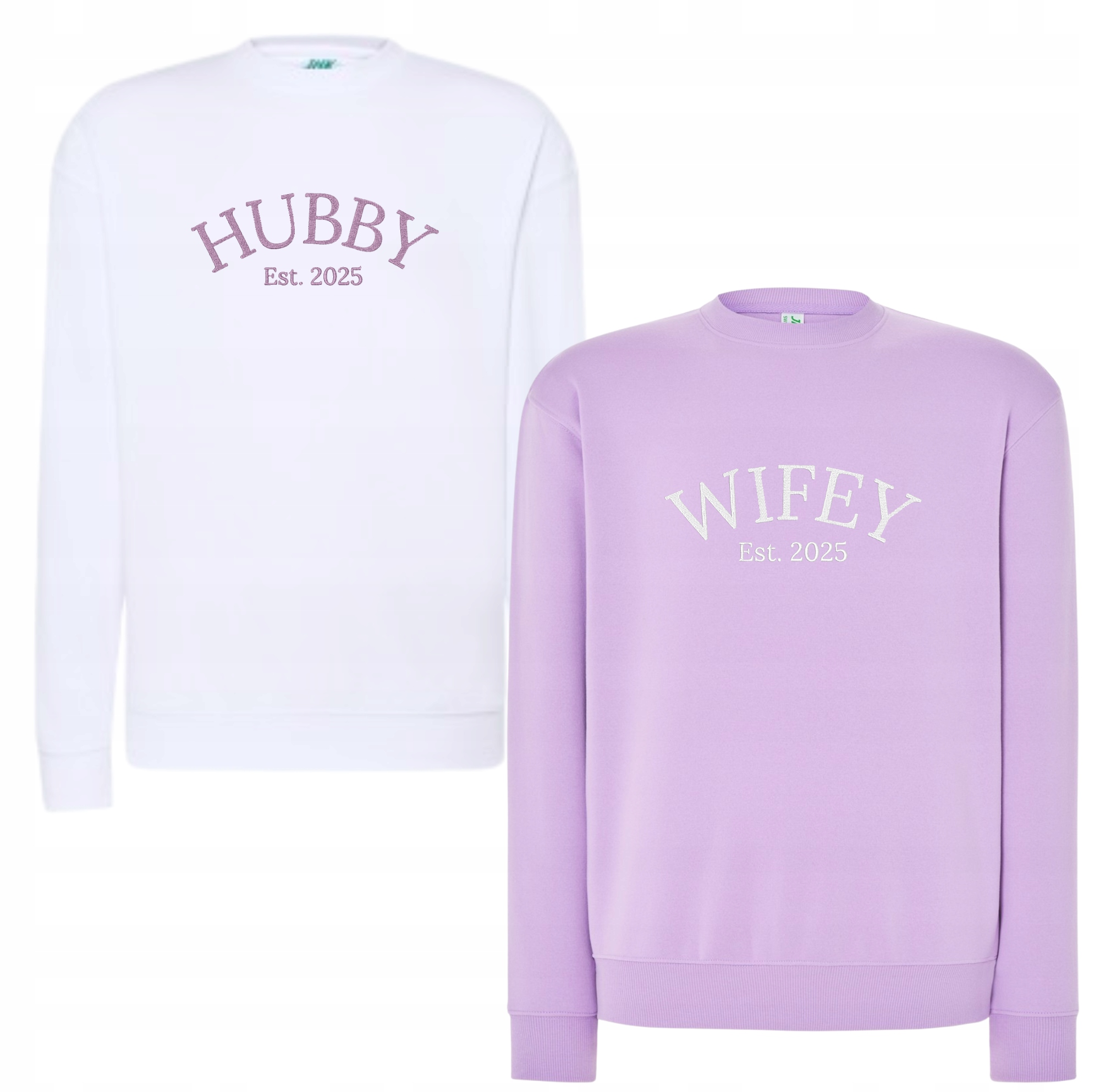 2 Mikiny S Výšivkou Výšivka Manžel Manželka Pro Páry Wifey Hubby Dárek K Valentýnu