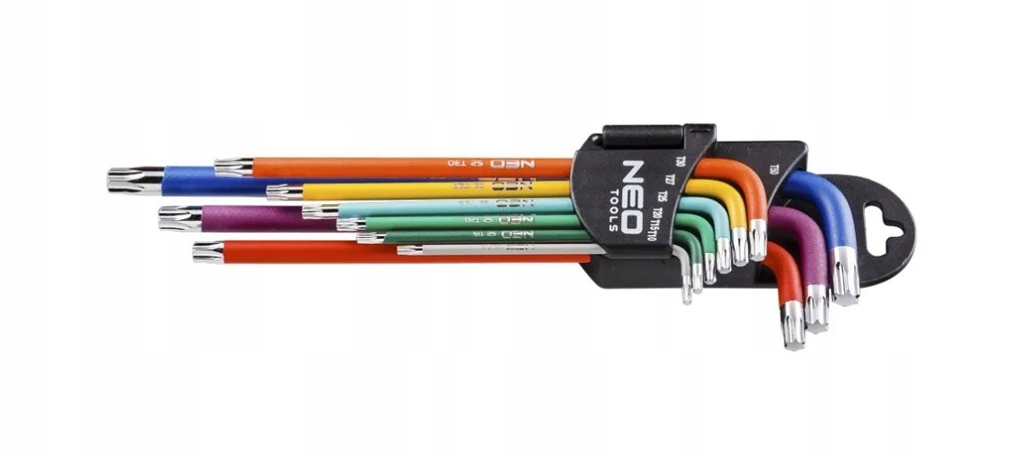 Klucze Torx T10-50 9 Sztuk Kolorowe N09-518 Neo Tools