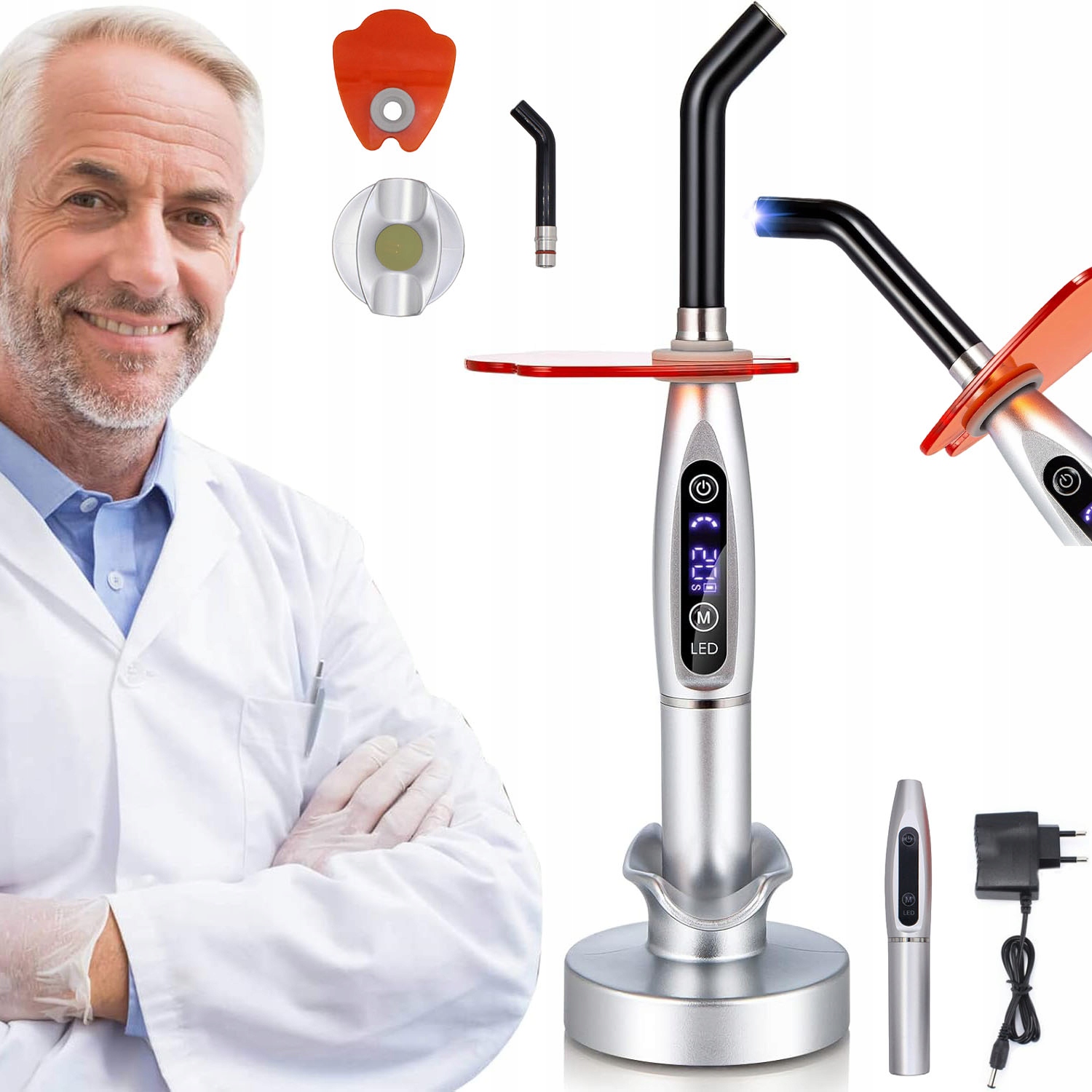 Lampa Polimeryzacyjna 2200mah| Do Led Lampa Stomatologiczna Tester