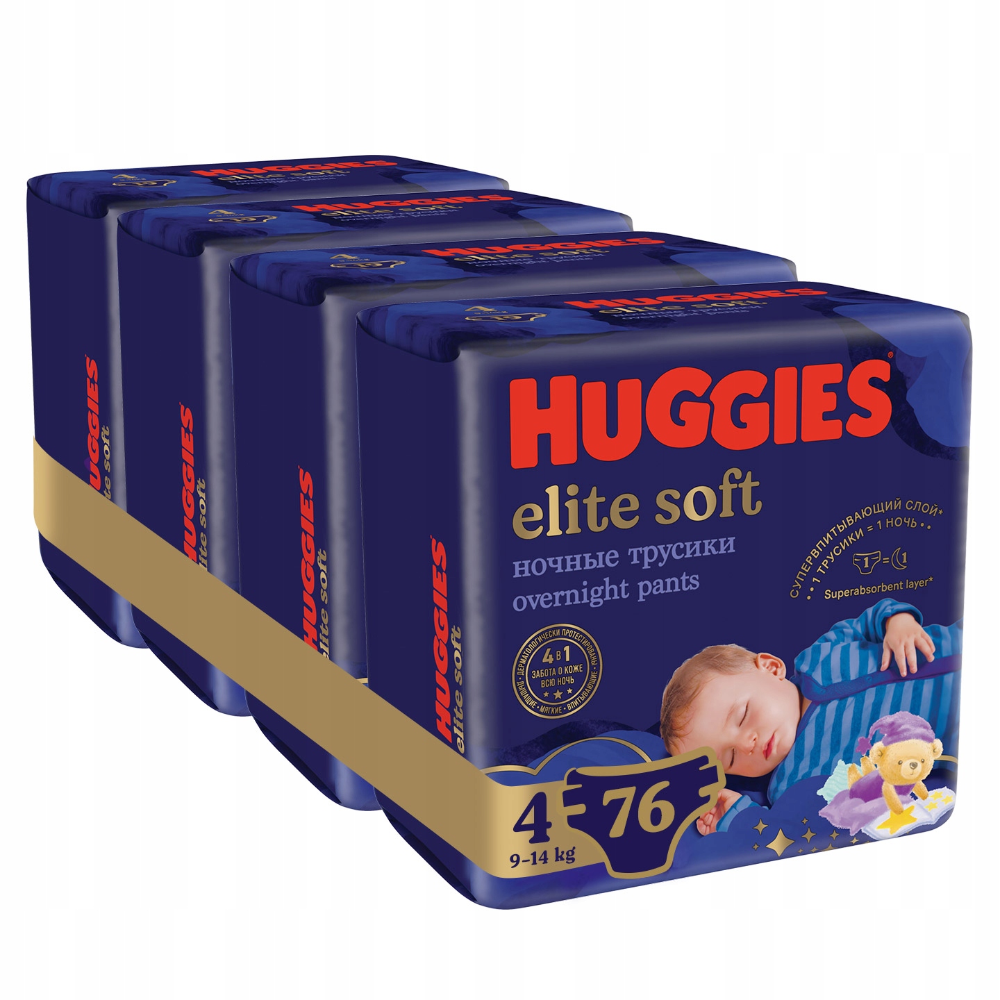 HUGGIES Elite Soft Night Pants 4 (9-14kg) 4x19 szt 10184726348 