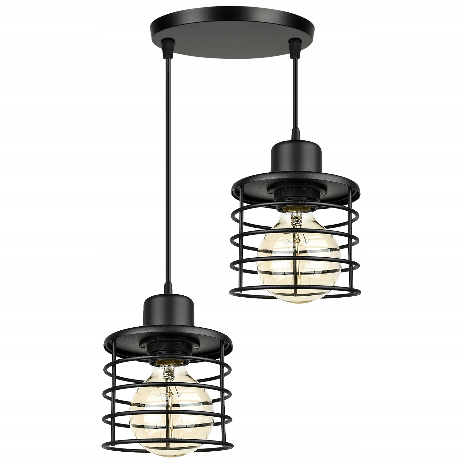 

Lampa Sufitowa Wisząca Żyrandol Plafon Loft E27