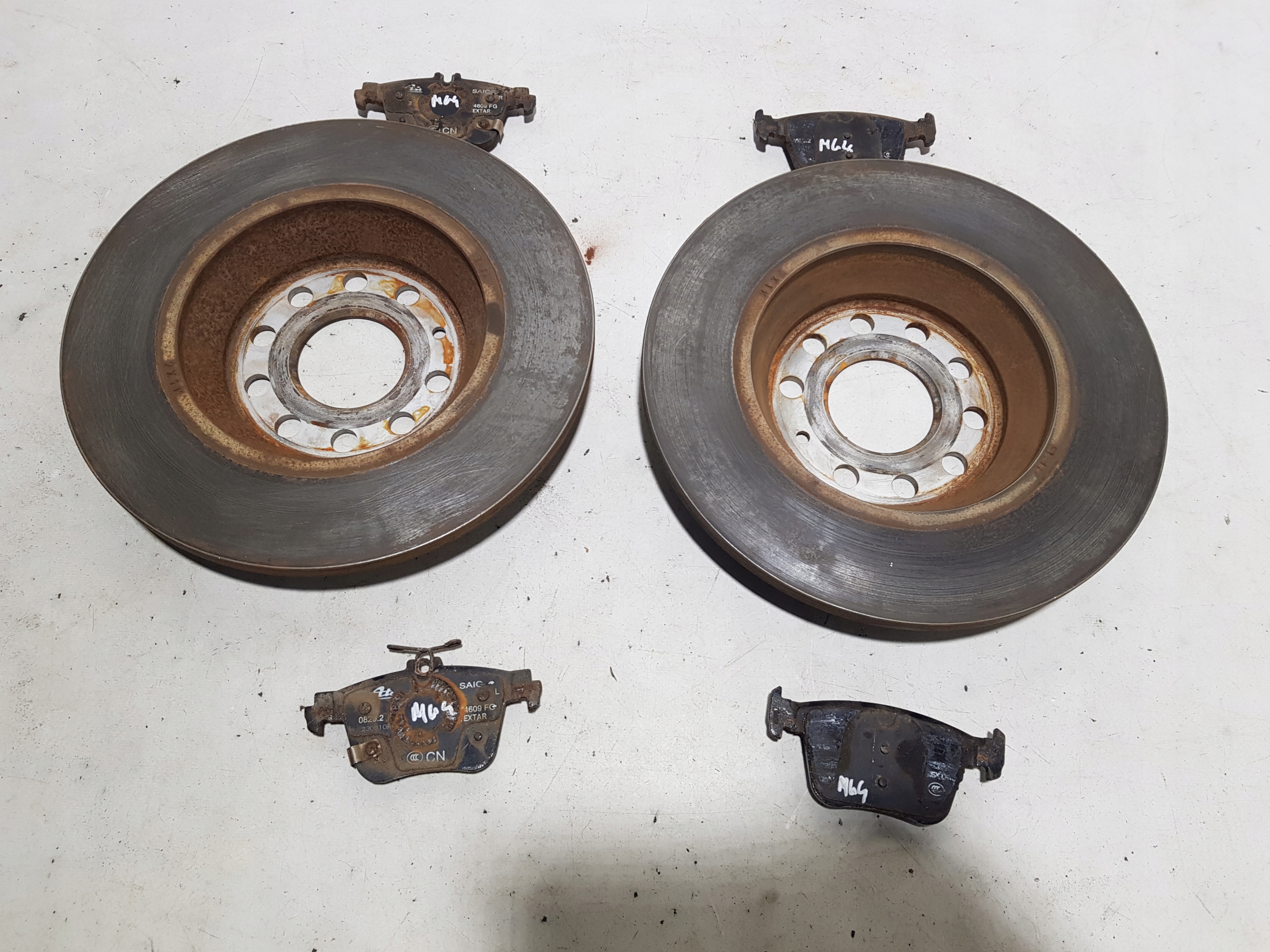 discs rear part rear. plates MG 4 right left KOMPLET