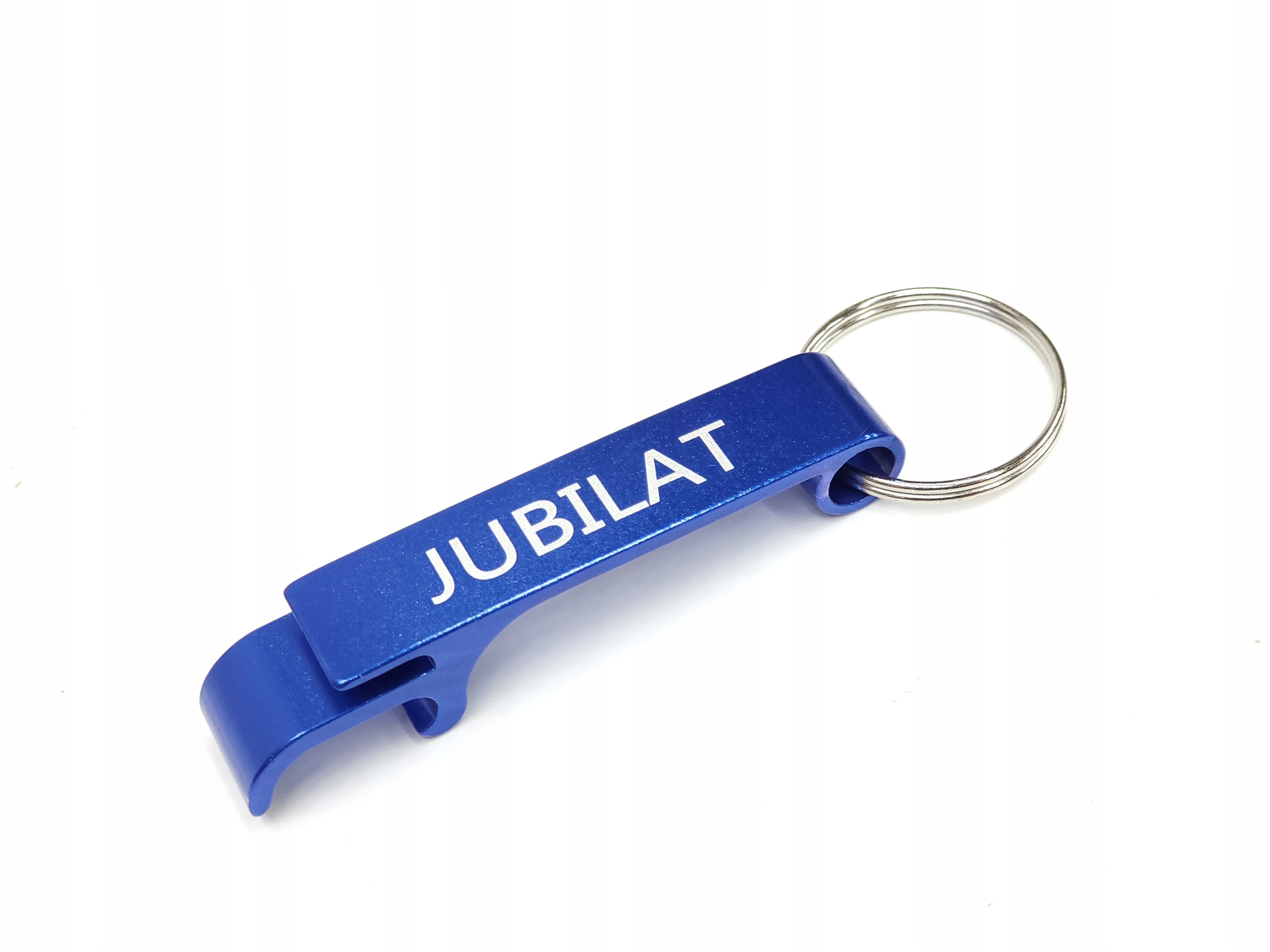 Brelok do kluczy Jubilat otwieracz do puszek butelek niebieski