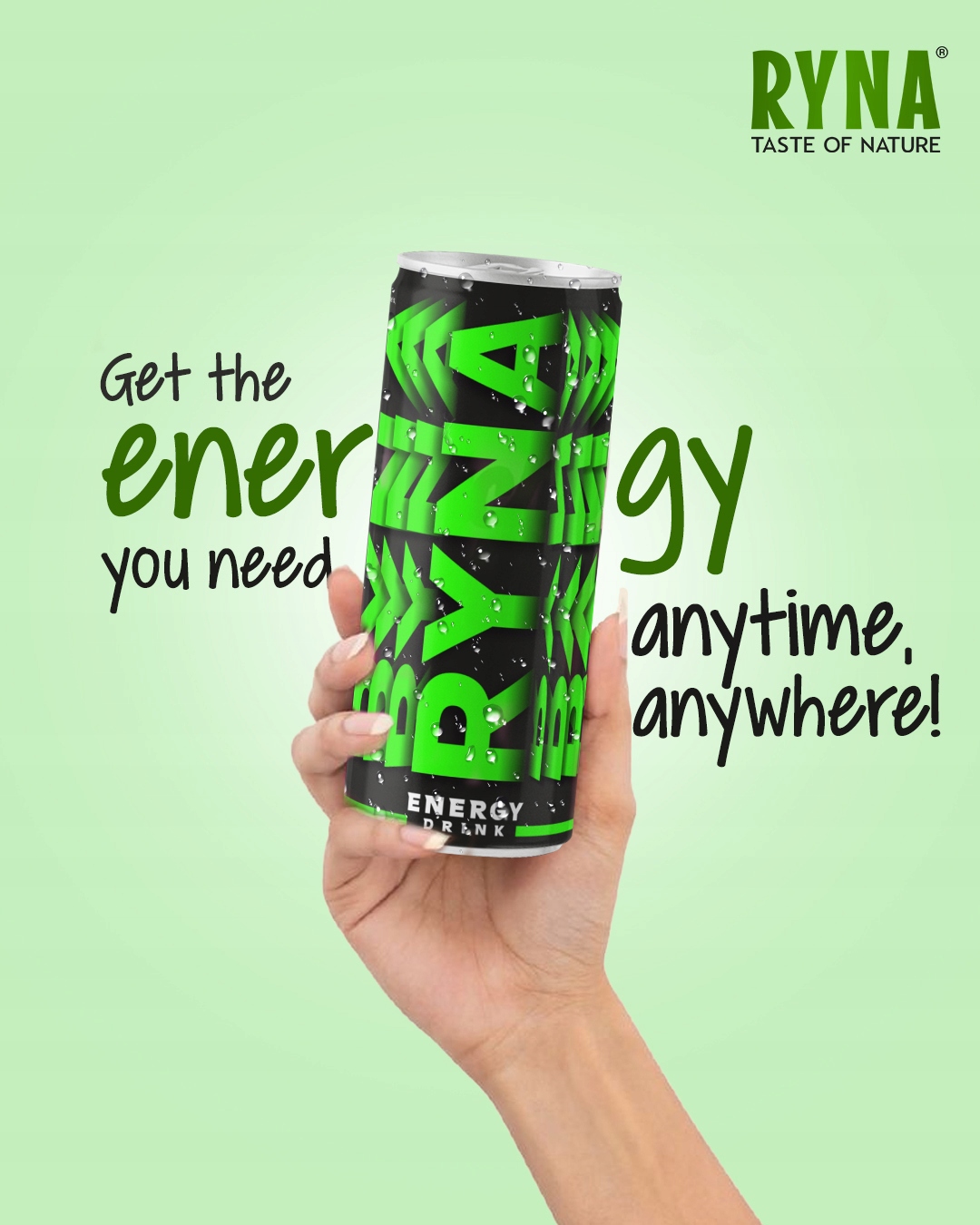 RYNA ENERGY DRINK 250ML Form ready to drink