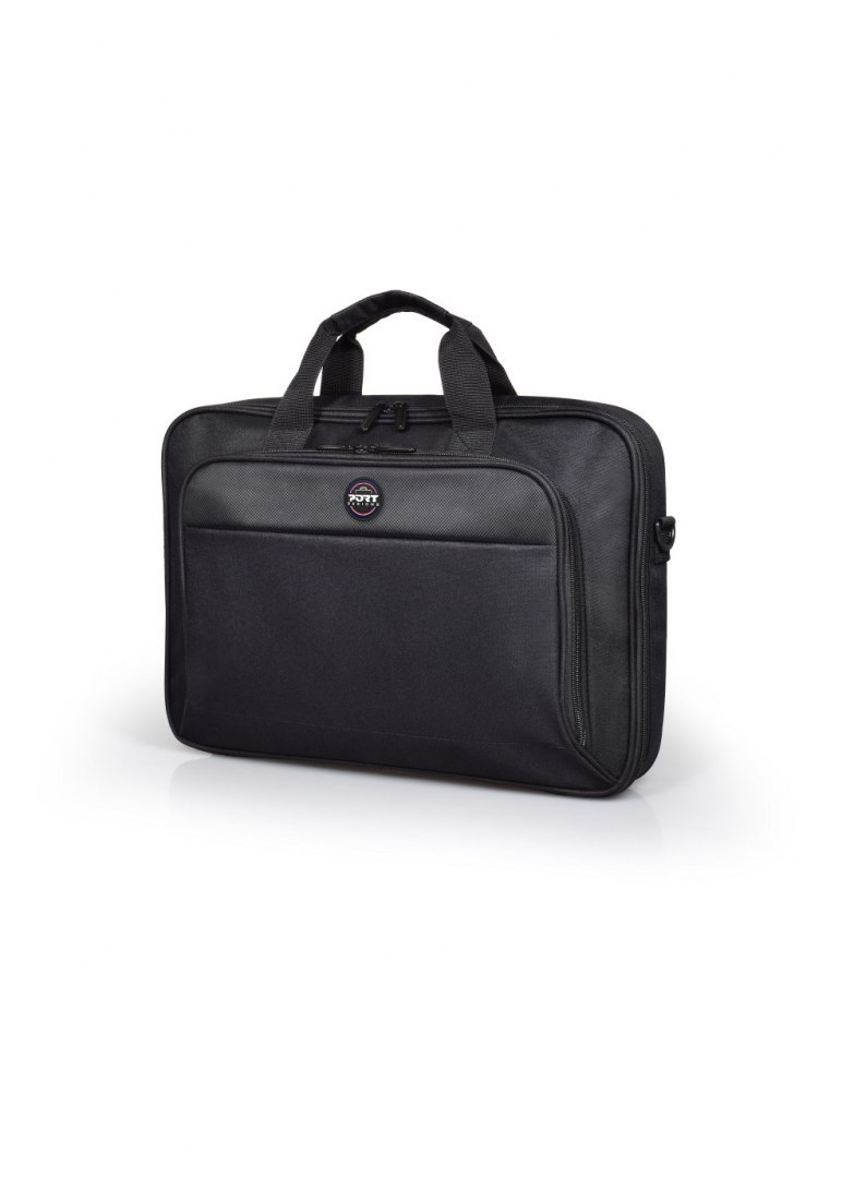 Port Designs Hanoi II Clamshell 13/14 Briefcase, Black Port Desi