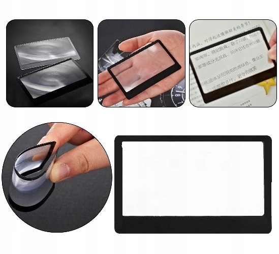 LUPA WIELKOŚCI KARTY KREDYTOWEJ KARTA SZKŁO POWIĘKSZAJĄCE DO PORTFELA