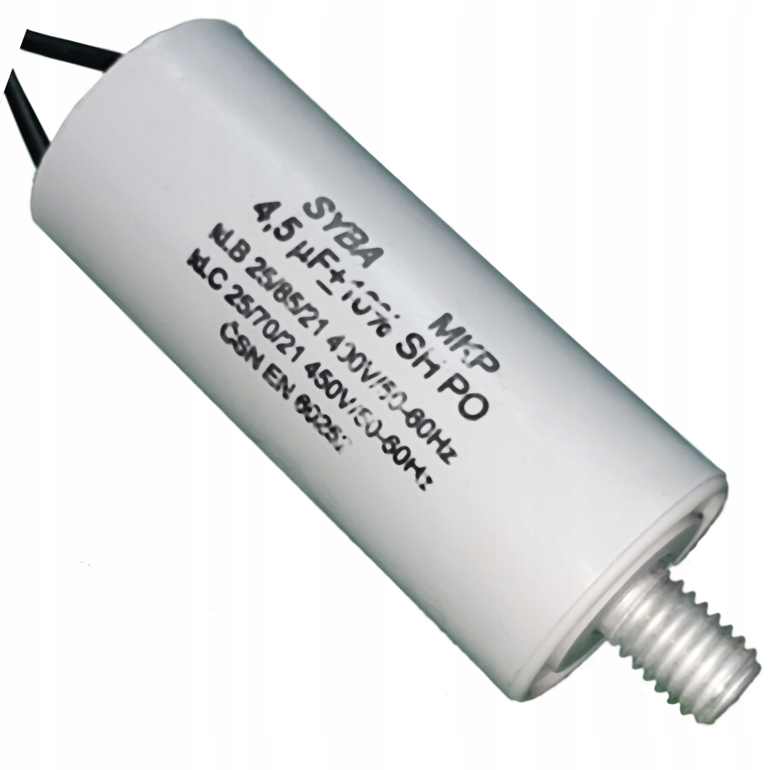 

Kondensator silnikowy 4,5uF 450V śruba Syba Czechy
