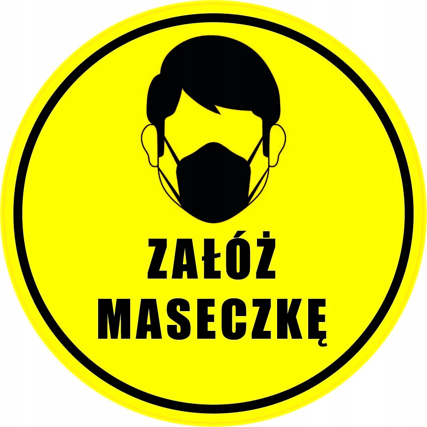 Naklejka BHP ZAŁÓŻ MASECZKĘ WYMOGI