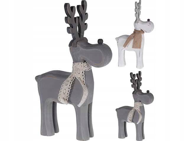 

Renifer świąteczna figurka drewniana 28cm święta
